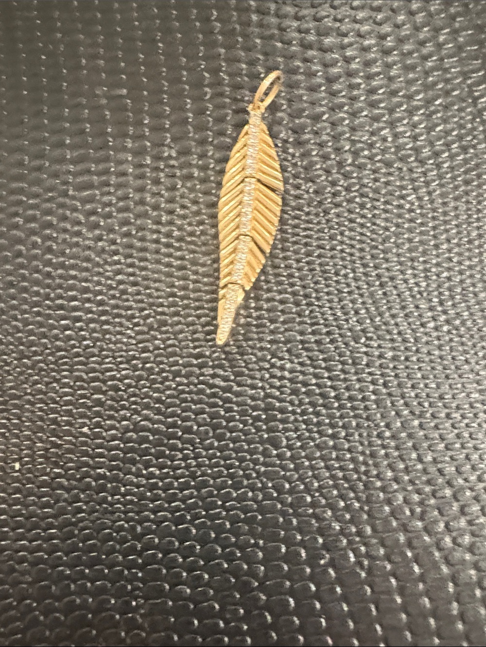 Shakti 14k Gold Diamond  Feather Pendant Necklace Charm
